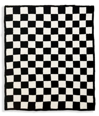 Reversible Checkerboard Patterned Throw Blanket