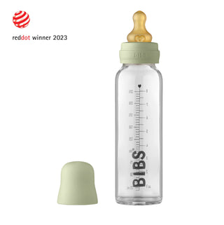 BIBS Baby Glass Bottle Complete Set 225ml Sage