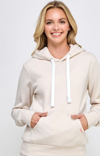 Basic Beige Pullover Hoodie