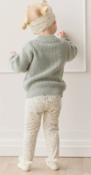 Organic Cotton Everyday Legging in Dainty Egret Blues