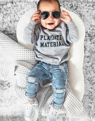 PLAYDATE MATERIAL SWEATSHIRT - GREY