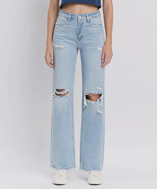 90’s Vintage Super High Rise Flare Jeans