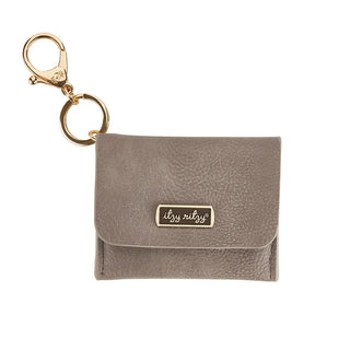 Taupe Itzy Mini Wallet™ Card Holder & Key Chain Charm