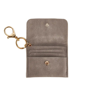 Taupe Itzy Mini Wallet™ Card Holder & Key Chain Charm