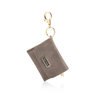 Taupe Itzy Mini Wallet™ Card Holder & Key Chain Charm