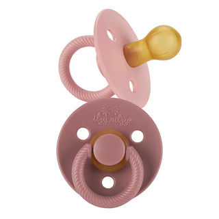 Itzy Soother™ Natural Rubber Paci Sets- Blossom + Rosewood