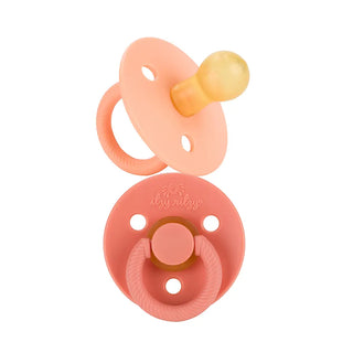 Itzy Soother™ Natural Rubber Paci Sets- Apricot + Terracotta