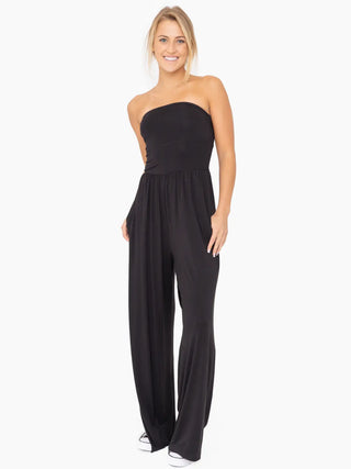 Strapless Flared Lounge Jumpsuit