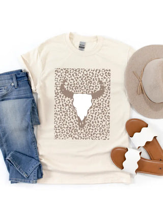 Leopard Bull Western Graphic Tee