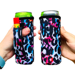 Watercolor Leopard 12oz Slim Can Handler™