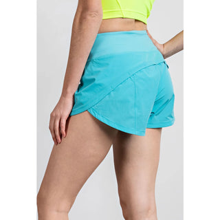 Stretch Woven 2 in 1 Active Shorts in Highlight Blue