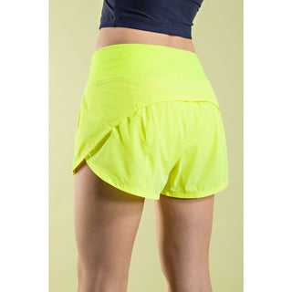 Stretch Woven 2 in 1 Active Shorts in Highlight Yellow