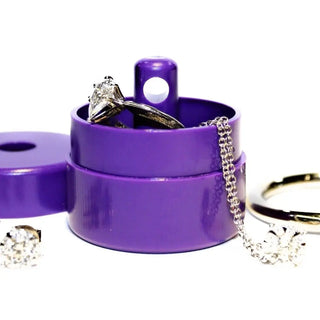 Lion Latch Jewelry/Pill Tote in Purple