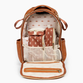 Cognac Boss Plus™ Backpack Diaper Bag