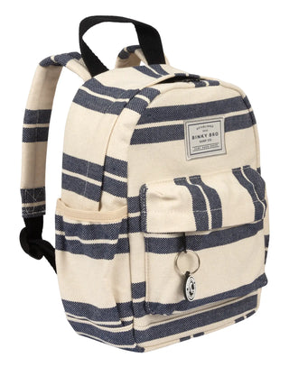 Backpack in Navy Striped Canvas