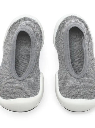 Komuello First Walker Baby Sock Shoes - Flat - Grey