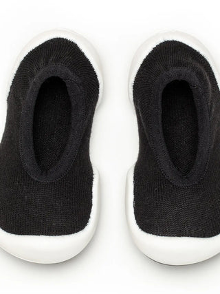 Komuello First Walker Baby Sock Shoes - Flat - Black