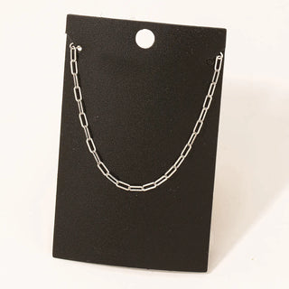 Dipped Chain Link Necklace in Silver