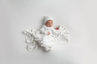 Organic Velveteen Blanket in White