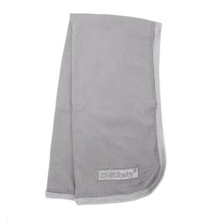 Organic Velveteen Blanket in Light Gray