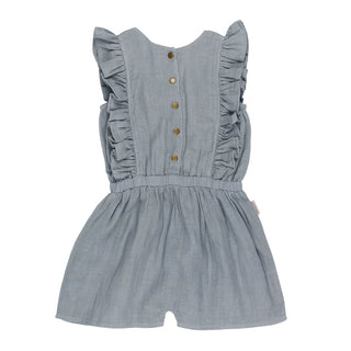 Kids' Organic Muslin Ruffle Jumper in Twilight