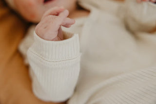 Moonstone Rib Newborn Knotted Gown