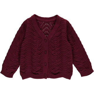 KNIT needle out cardigan in fig