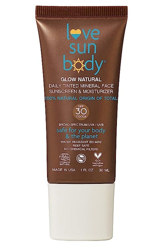 Glow Natural Daily Tinted Mineral Face Sunscreen & Moisturizer SPF 30