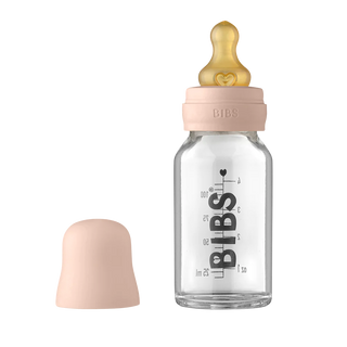 BIBS Baby Glass Bottle Complete Set 110ml Blush